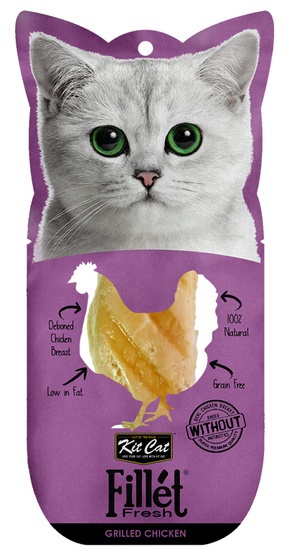 Kit Cat Fillet Fresh nie zawiera barwników, konserwantów, zbóż, ani soli 30g