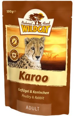 Wildcat Karoo królik i drób saszetka dla kota bez zbóż, glutenu, soi, laktozy 100g