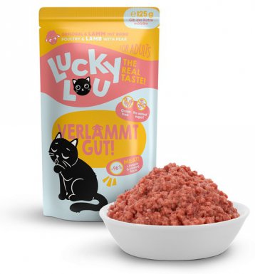 Lucky Lou Lifestage Adult Drób i jagnięcina bezzbożowa saszetka dla kota 125g