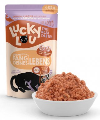 Lucky Lou Lifestage Adult Drób i łosoś bezzbożowa karma dla kota 