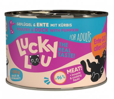 Lucky Lou Lifestage Adult Drób i kaczka bezzbożowa puszka dla dorosłego kota 