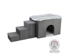 Trixie Harvey legowisko zamknięte ze schodami dla psa lub kota szare białe czarne 119x47x50cm