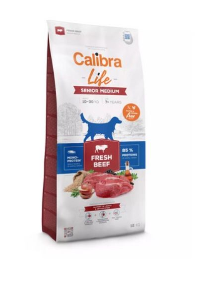 Calibra Dog Life Fresh Senior Medium Breed Beef karma dla starszych psów z wołowiną