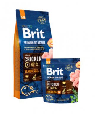 Niższa cena! Brit Premium By Nature Senior Small & Medium karma dla starszych psów z kurczakiem
