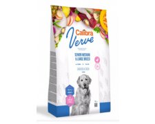 Calibra Dog Verve Senior Medium & Large Breed sucha karma z kurczakiem i kaczką dla dorosłych psów powyżej 6 lat, średnich i dużych ras