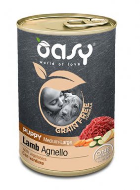 Oasy Grain Free puppy z jagnięciną dla psów średnich i dużych 400g