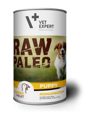 Vet-Expert RAW PALEO Puppy monobiałkowa puszka dla szczeniąt z indykiem