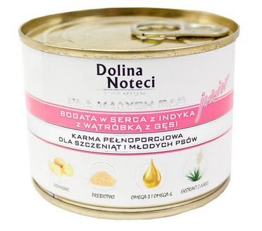 Dolina Noteci Junior zbilansowany i pełnowartościowy posiłek dla szczeniąt puszka 185g