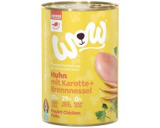 WOW Junior Huhn - kurczak z marchewką i pokrzywą dla szczeniąt
