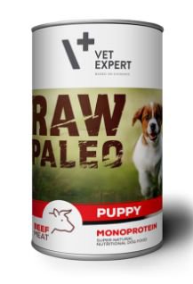 Vet-Expert RAW PALEO Junior monobiałkowa puszka dla szczeniąt z wołowiną