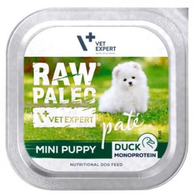 VetExpert RAW PALEO Puppy Mini pasztet z kaczką dla szczeniąt 150g 
