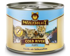 Wolfsblut Dog Puppy Cold River pstrąg i bataty dla młodych psów puszka 200g