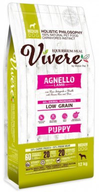 Vivere Dog Low Grain Medium Puppy Lamb karma dla szczeniąt z kurczakiem