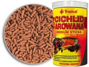 Tropical Cichlid & Arowana Medium Stick - wybarwiające pałeczki z astaksantyną dla średnich pielęgnic i młodych arowan