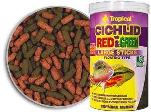Tropical Cichlid Red & Green Large Stick 250ml - pałeczki ze spiruliną i astaksantyną dla dużych pielęgnic