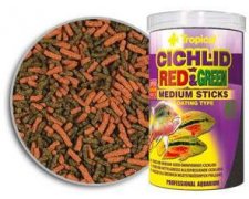 Tropical Cichlid Red & Green Medium Stick - pałeczki ze spiruliną i astaksantyną dla średnich pielęgnic