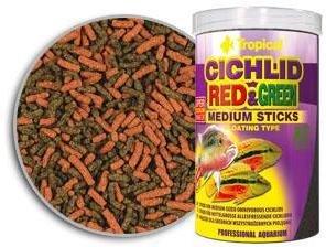 Tropical Cichlid Red & Green Medium Stick - pałeczki ze spiruliną i astaksantyną dla średnich pielęgnic