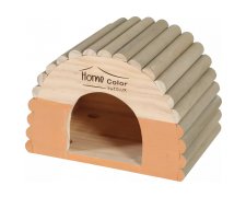 Zolux Home Color półokrągły drewniany domek dla gryzoni z bali 