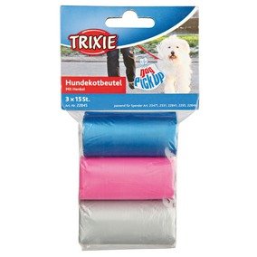 Trixie worki na odchody z uszami 3 rolki x 15 sztuk 3L