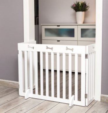 Trixie Barierka drewniana 3-częściowa 82–124 × 61 cm biała