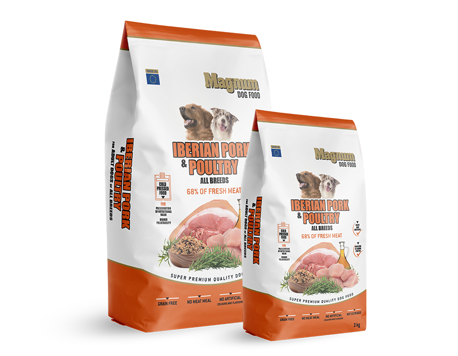 Magnum Dog Iberian Pork + Poultry kompletna sucha karma dla dorosłych psów z wieprzowina i kurczakiem 3kg