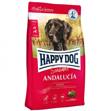 Happy Dog Sensible Andalucia bezglutenowa z delikatną wieprzowiną Iberico i śródziemnomorskimi warzywami