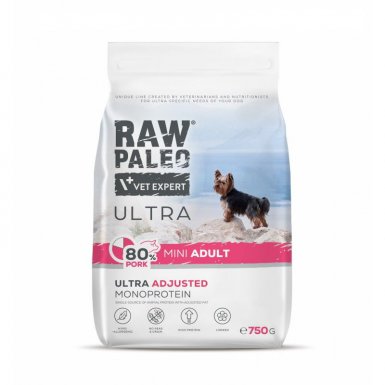 Vet Expert Raw Paleo Ultra Adult Mini Size Pork monobiałkowa karma z wieprzowiną 