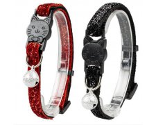 Duvo + błyszcząca obroża dla kota z brokatem 22-30cm