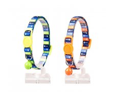 Duvo + obroża dla kota w rybki z odblaskiem 20-30cm