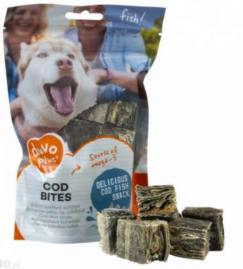 Duvo+ Fish Cod Bites Przysmak ze skóry dorsza dla psa 80g