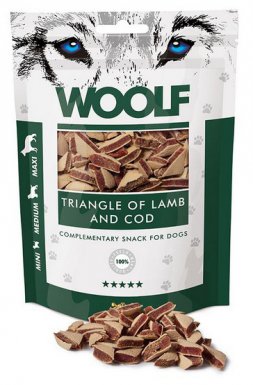 Woolf Triangle of Lamb and Cod przysmak z jagnięciny i dorsza dla psa 100g