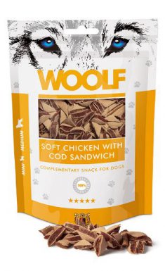 Woolf Soft Chicken with Cod Sandwich przysmak kurczak z dorszem dla psa 100g