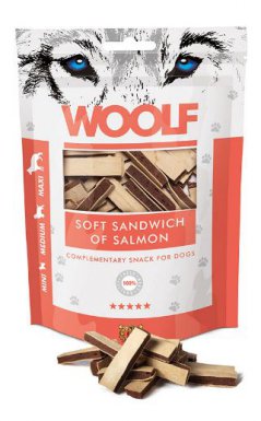 Woolf Soft Sandwich of Salmon miękkie przysmaki z łososiem dla psa 100g