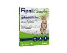 Fipnil Combo XS 0,5ml krople dla kotów i fretek przeciw kleszczom 3 pipety 
