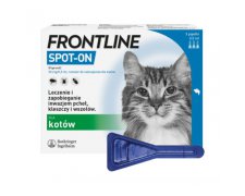 Frontline Spot-On krople ochrona przeciwko pchłom i kleszczom dla kotów