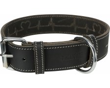Trixie Rustic Heartbeat obroża skórzana dla psa czarna