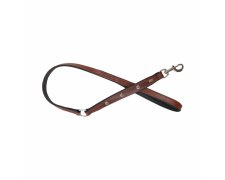 Barry King Smycz skórzana dla psa czerwono-czarna 20mm x 2m 