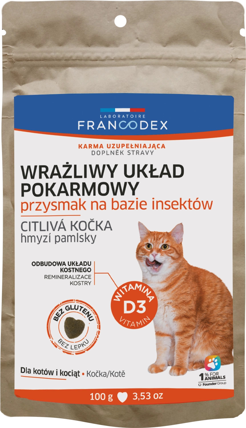 Francodex Sensible Przysmaki na wrażliwy układ pokarmowy dla kota 100g