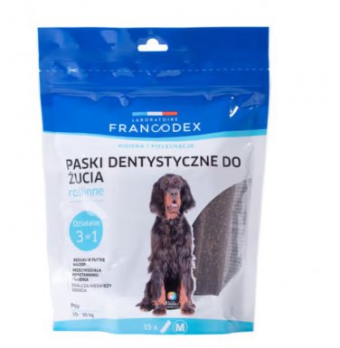 Francodex paski do gryzienia średnie usuwające kamień i brzydki zapach z pyska 352,5g