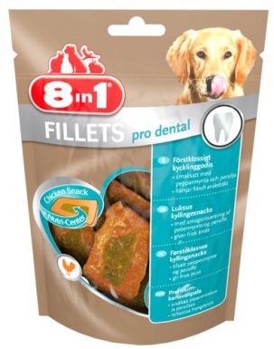 8in1 Fillets Pro Dental S 80g -wspomagają higienę jamy ustnej