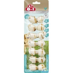 8in1 Dental Delights Bones XS- kosteczki dentystyczne z naturalnym mięsem