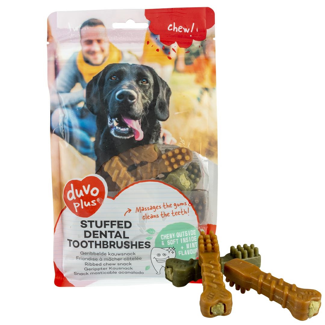Duvo+ nadziewane szczoteczki przysmak dentystyczny dla psa 