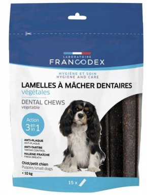 Francodex paski do gryzienia małe usuwające kamień i brzydki zapach z pyska 228g