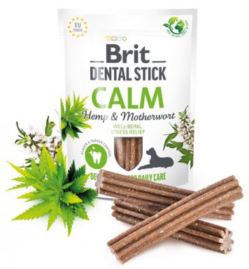 Brit Dental Stick Calm Hemp & Motherwort naturalne łagodzenie stresu i czyste zęby 251g