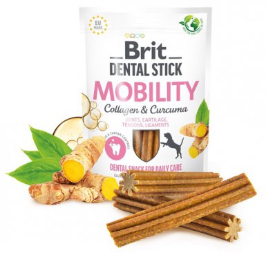 Brit Dental Stick Mobility Collagen & Curcuma przysmak dentystyczny, wsparcie stawów 251g