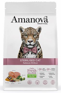 Amanova Cat Sterilised Salmon Deluxe karma dla kotów sterylizowanych z łososiem