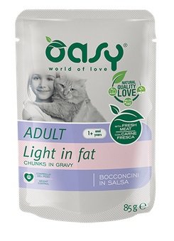 Oasy Lifestage Adult Light Kawałki w sosie saszetka 85g