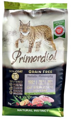 Primordial Cat Grain Free Neutered Sensitive karma sucha dla sterylizowanych kotów łosoś i indyk 2kg