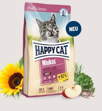 Happy Cat Minkas Sterilised Geflügel karma dla kotów po sterylizacji z drobiem 