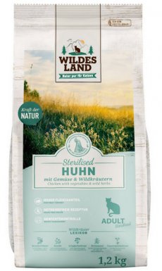 Wildes Land Classic Adult Sterilised Huhn bezzbożowa karma dla sterylizowanych kotów z kurczakiem